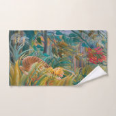 タイガーin嵐の熱帯林エキゾチックなジャングル バスタオルセット (ハンドタオル)