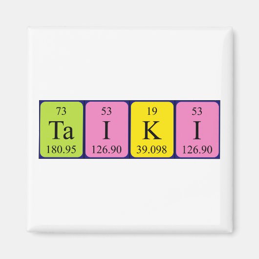 タイキ周期表名磁石 マグネット (正面)