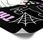 タイグビベ不気味スかわいい幽霊ハロウィーンこうもりボウ ポスター (角)