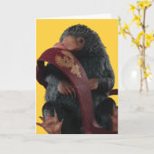 タイグラフィック付きテディ カード (黄色い花)