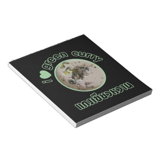 タイグリーンカレー大好き…タイ通り食品 ノートパッド (アングル)