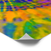 タイサイケデリック染平和標識ファインアート ポスター (角)