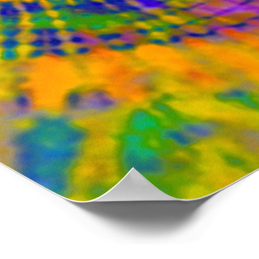タイサイケデリック染平和標識ファインアート ポスター (角)