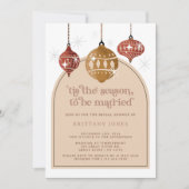 タイザシーズンレトロクリスマスブライダルシャワー 招待状 (正面)