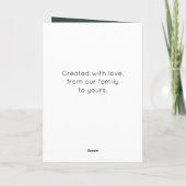 タイザシーズン引用文グリーンミニマルフォトクリスマス カード (裏面)