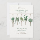タイザノットボホシックメイド・オブ・オーナー(花嫁付き添い人)提案カード 招待状 (正面)