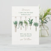 タイザノットボホシックメイド・オブ・オーナー(花嫁付き添い人)提案カード 招待状 (スタンド正面)