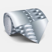 タイシルバーブルーアールデコ ネクタイ (ロール)