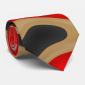 タイジザゴ抽象芸術スワールビエージレッドブラック2 ネクタイ (ロール)