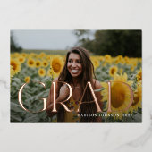 タイスタイリッシュプ卒業写真 箔招待状 (正面)