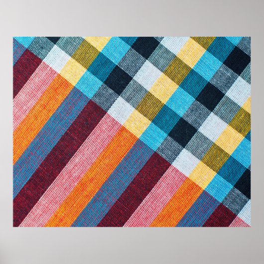 タイスタイルふんどし生地のクローズアップ ポスター (正面)