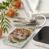 タイスパイシーソーセージサラダ…アジア通り食品 キーホルダー (正面右)