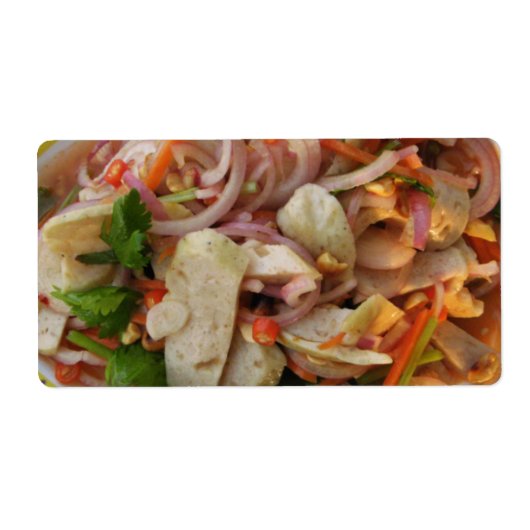 タイスパイシーソーセージサラダ…アジア通り食品 ラベル (正面)