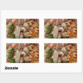 タイスパイシーソーセージサラダ…アジア通り食品 長方形シール (シート)