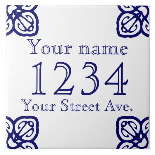 タイスペインのルハウス看板 タイル (正面)