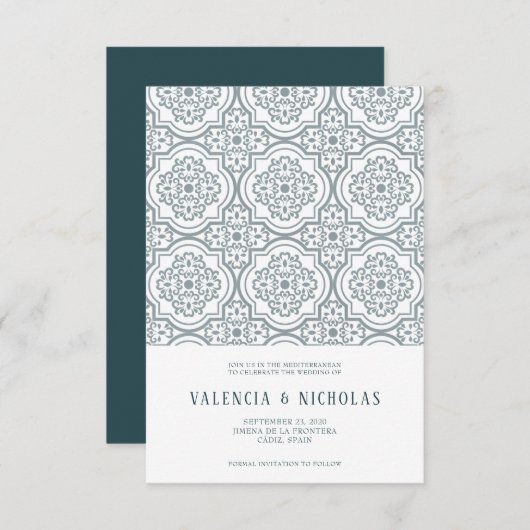 タイスペインのル結婚式の日付の保存 セーブザデート (正面/裏面)