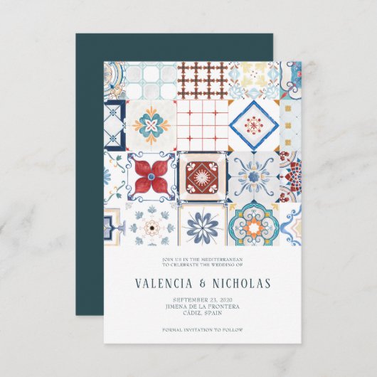 タイスペインのル結婚式の日付の保存 セーブザデート (正面/裏面)