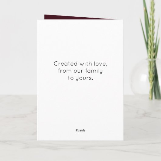 タイズザシーズン引用文ブラックミニマルフォトクリスマス カード (裏面)