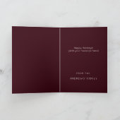 タイズザシーズン引用文ブラックミニマルフォトクリスマス カード (内部)