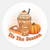 タイズザシーズン秋のカボチャのスパイスパイ ラウンドシール (正面)