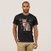 タイズドオレンジ色のタビー猫Tシャツに複雑 Tシャツ (正面フル)
