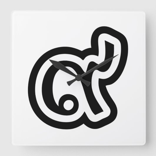 タイタイの幸運な第9/9/9 (高かKao) スクエア壁時計 (正面)