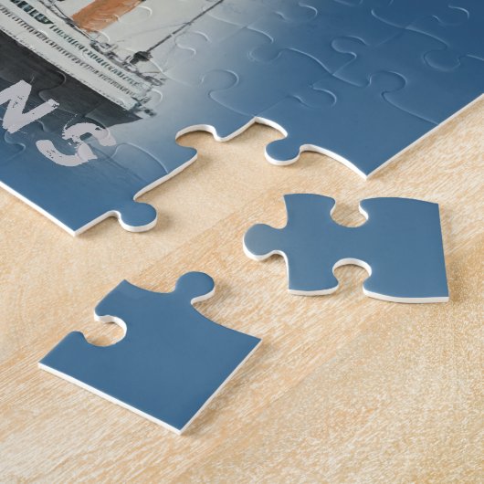 タイタカスタムニックの家族2枚の写真コラージュ ジグソーパズル (側面)