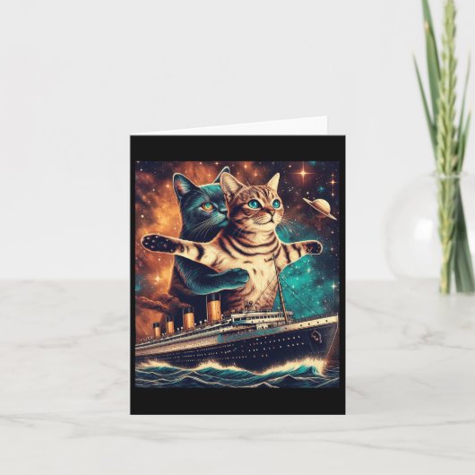 タイタニックおもしろいキャッツ カード (正面)