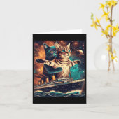 タイタニックおもしろいキャッツ カード (黄色い花)