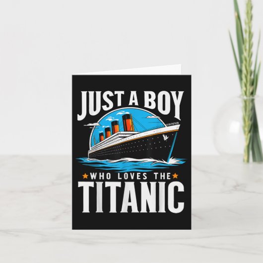 タイタニックが好きな少年 - 息子 弟 孫へのプレゼント カード (正面)