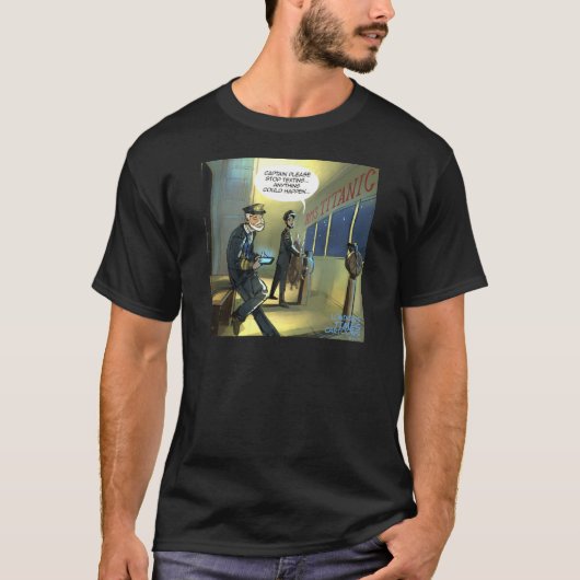 タイタニックでSMS送信はダメ、絶対! 笑 Tシャツ (正面)