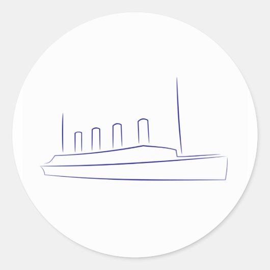 タイタニックのシール ラウンドシール (正面)