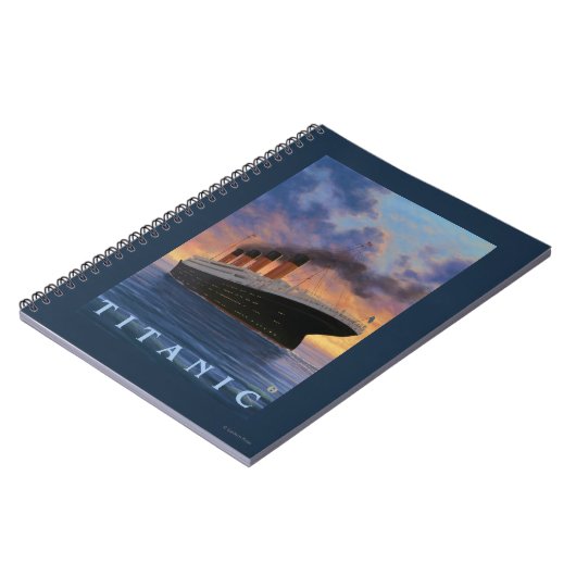 タイタニックのシーンホワイトスターライン ノートブック (左側)