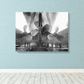 タイタニックのプロペラ キャンバスプリント (インサイチュ (ウッドフロア))