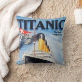 タイタニックのホワイトスターラインポスター クッション (ブランケット)