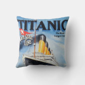 タイタニックのホワイトスターラインポスター クッション (裏面)