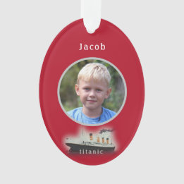  タイタニックの写真の赤いクリスマス装飾 オーナメント
