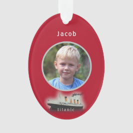  タイタニックの写真の赤いクリスマス装飾 オーナメント