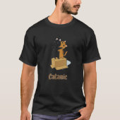 タイタニックの猫バージョン キャタニック Tシャツ (正面)