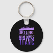 タイタニックを愛する女の子：タイタニックに最適 キーホルダー (裏面)