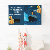 タイタニッククルーズシップライナー誕生日バナー 横断幕 (インサイチュ)