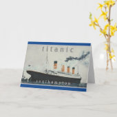 タイタニックパーティーヴィンテージホワイトスターラインシップ カード (黄色い花)