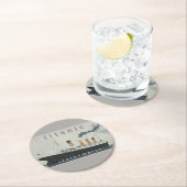 タイタニックパーティーヴィンテージホワイトスターライン船 ラウンドペーパーコースター (インサイチュ)