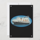 タイタニックブラック誕生日招待状 招待状 (裏面)