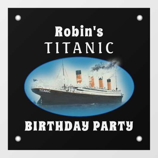 タイタニックブラック誕生日 ウィンドウサイン (シート)
