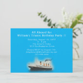 タイタニックブルー誕生日ホワイトスターラインシップ 招待状 (スタンド正面)