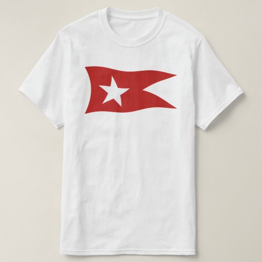 タイタニックホワイトスターラインフラグとホワイトスター Tシャツ (デザイン正面)