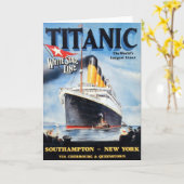 タイタニックホワイトスターライン – 世界最大のライナー カード (黄色い花)