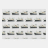 タイタニックヴィンテージ氷山グレーホワイトスターラインシップ ラッピングペーパーシート (正面)