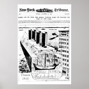 タイタニックヴィンテージ1910ポスター ポスター